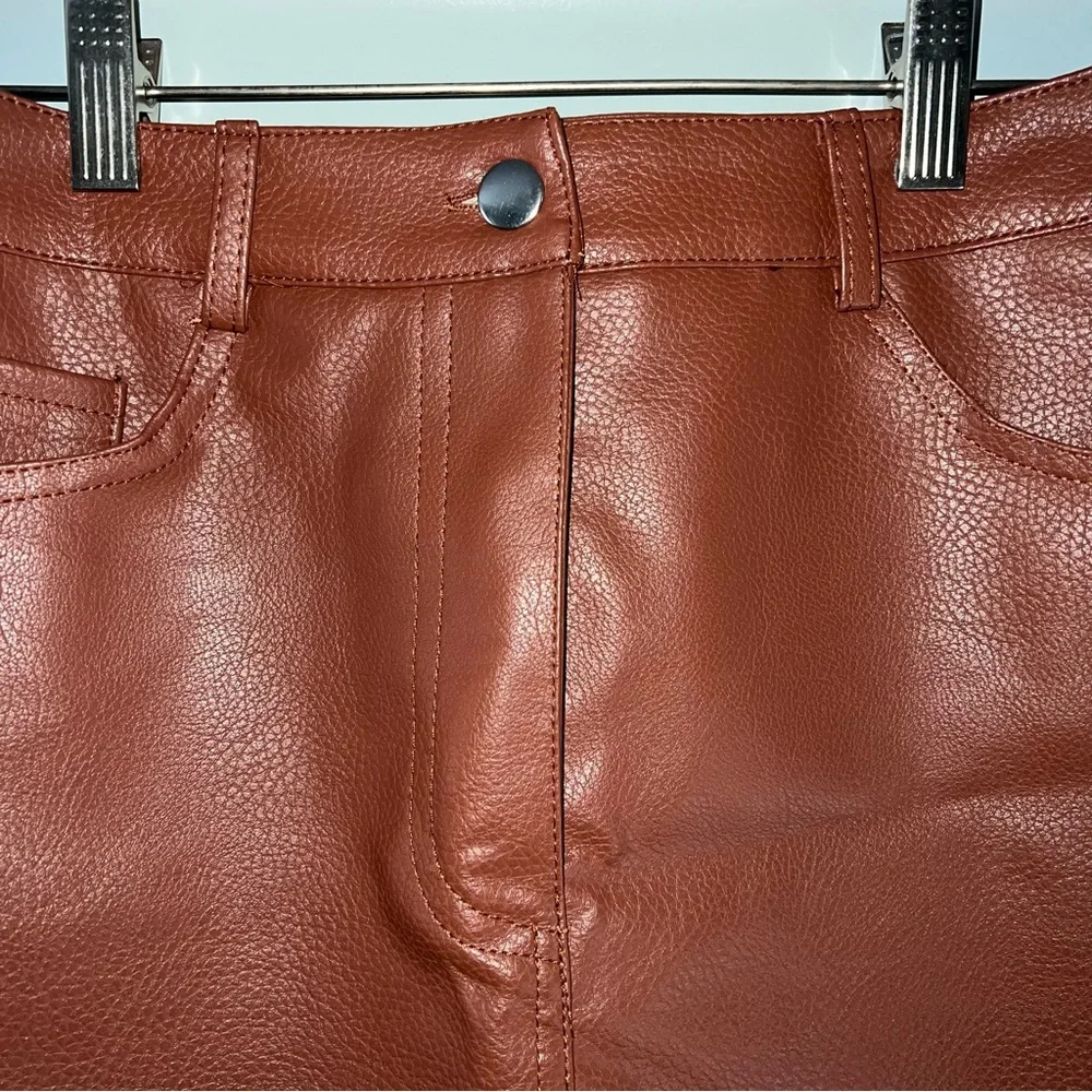 Faux Leather Mini Skirt - Picture 2 of 5